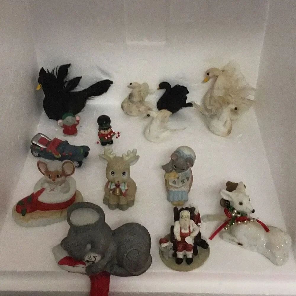 15 each various Christmas statues